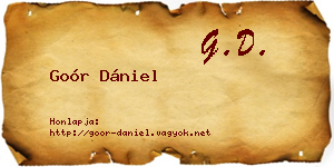 Goór Dániel névjegykártya